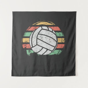 Retro Vintage Volleyball Tapestry