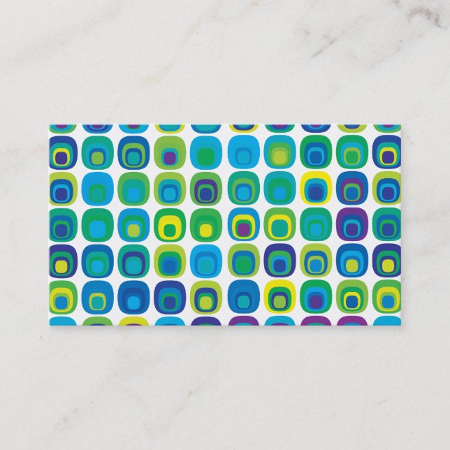 Retro Vintage Wallpaper Pattern Business Card (Front)