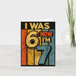Retro vintage was 6 7 funny 67 birthday boy girls card