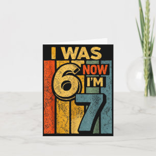 Retro vintage was 6 7 funny 67 birthday boy girls card