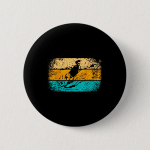 Retro vintage water ski 2 inch round button