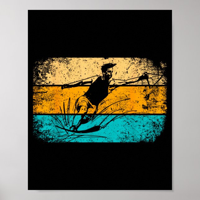Retro vintage water ski  poster (Front)