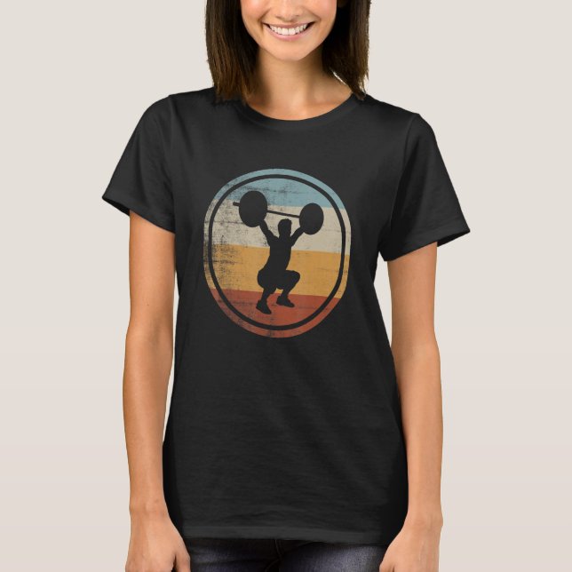 Retro Vintage Weightlifter Weightlifting Powerlift T-Shirt (Front)