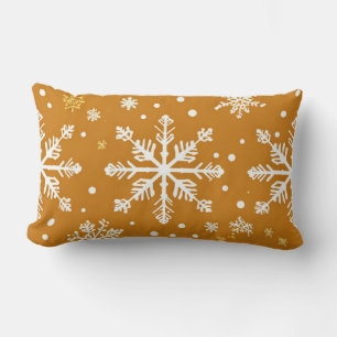 Retro Vintage Winter Snowflake Pattern Pillow