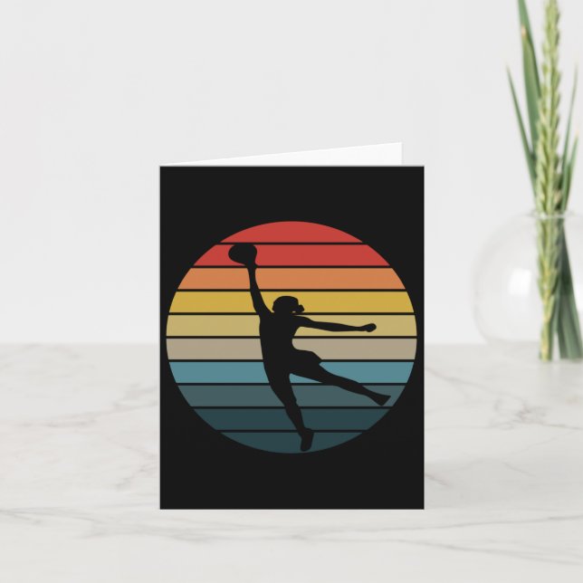 Retro Vintage Wnba Basketball Logo  Card (Front)