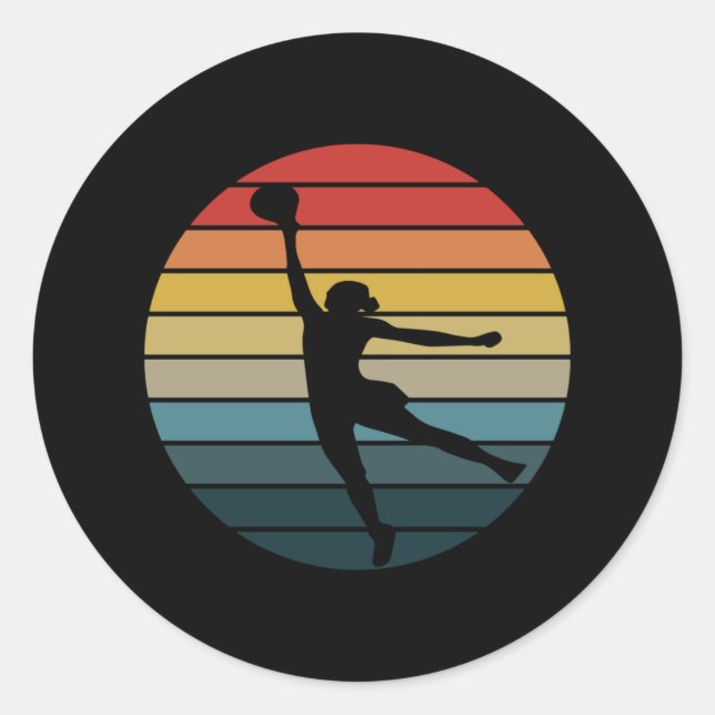 Retro Vintage Wnba Basketball Logo  Classic Round Sticker (Front)