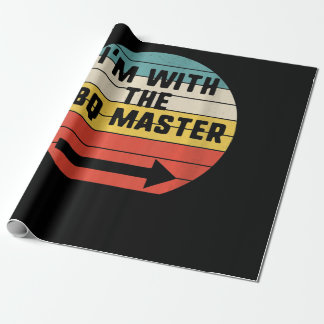 Retro Vintage Womens Im With BBQ Master Wrapping Paper