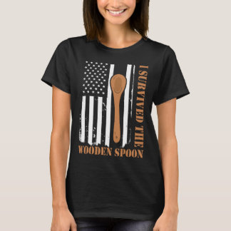 Retro Vintage Wooden Spoon Survivor  6 T-Shirt