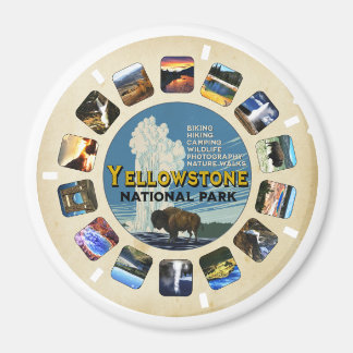 Retro Vintage Yellowstone National Park Magnet