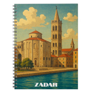 Retro Vintage Zadar Croatia Travel Notebook