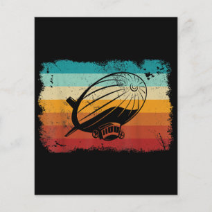 Retro Vintage Zeppelin Dirigible Airship Zepplin L