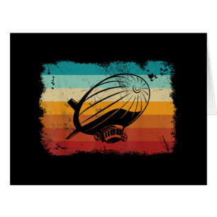 Retro Vintage Zeppelin Dirigible Airship Zepplin L