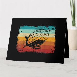 Retro Vintage Zeppelin Dirigible Airship Zepplin L Card