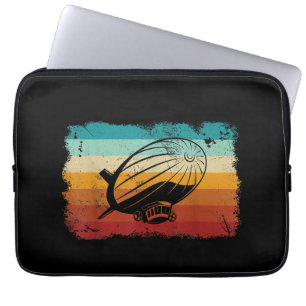 Retro Vintage Zeppelin Dirigible Airship Zepplin L Laptop Sleeve