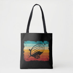 Retro Vintage Zeppelin Dirigible Airship Zepplin L Tote Bag