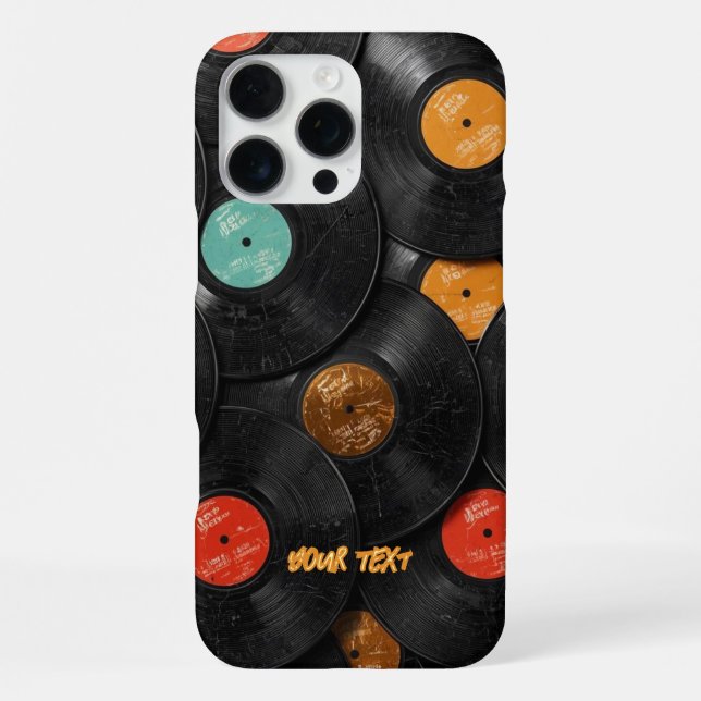 Retro Vinyl Collectors DJ Gift iPhone Case (Back)