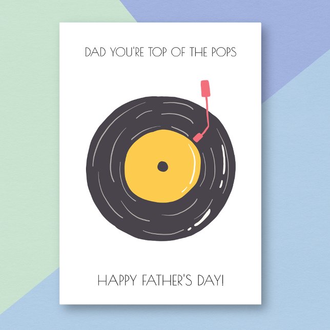 Retro Vinyl Funny Father's Day Card (Creator Uploaded)