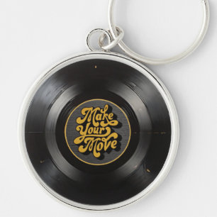 Retro Vinyl Keychain