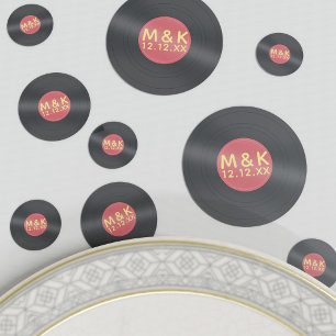 Retro Vinyl LP Rock and Roll Table Confetti