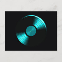 Retro Vinyl Record Album in Teal