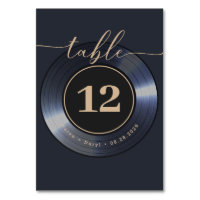 Retro Vinyl Record Black Wedding 