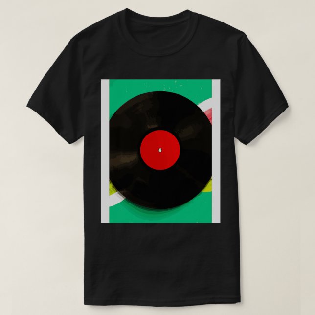 Retro Vinyl Record Colourful 1 T-Shirt (Design Front)