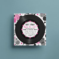 Retro Vinyl Record l Modern Chic Girl Baby Shower