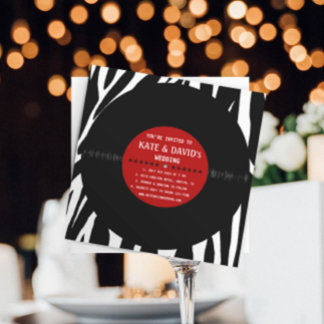 Retro Vinyl Record l Modern Wedding Invitation