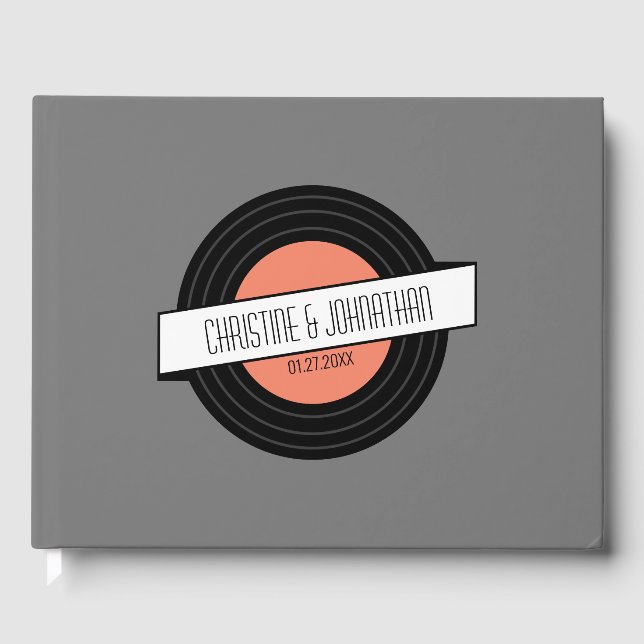 Retro Vinyl Record Livre d'Invité (Recto)