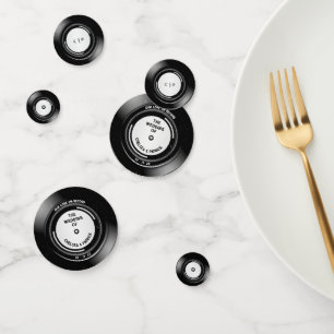 Retro Vinyl Record Minimalist Table Decor Wedding Confetti