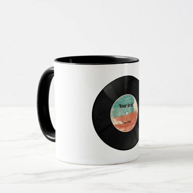 Retro Vinyl Record Music Album   Mug (Front Left)