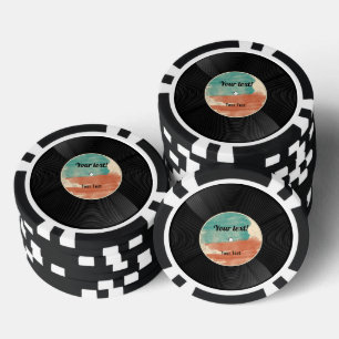Retro Vinyl Record Music Album Poker Chips