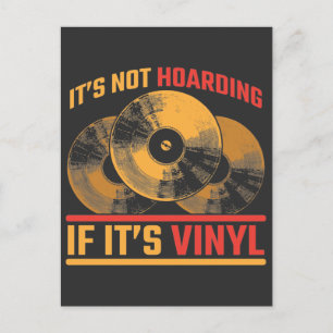 Retro Vinyl Record Music electro turntable DJ Postcard