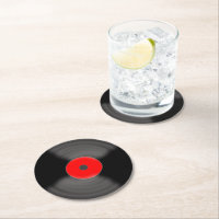 Retro Vinyl Record Paper Coasters