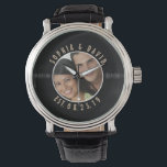 Retro Vinyl Record Photo Custom Wedding Keepsake Watch<br><div class="desc">Retro Vinyl Record Photo Custom Wedding / Anniversary / Engagement or Any Other Occasion Keepsake Gift. Customize it to add and adjust your photo along with your text occasion-accordingly.</div>