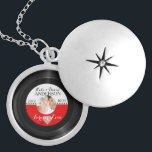Retro Vinyl Record Photo Wedding Date Anniversary Silver Plated Necklace<br><div class="desc">A novel,  romantic and unique gift for weddings/anniversaries. All the default text can be fully customized with your own wordings,  and you can also change the fonts,  sizes,  & colours of the text. Sample image is for you to replace with your favourite photo.</div>