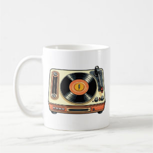 Retro Vinyl Record Player Coffee Mug