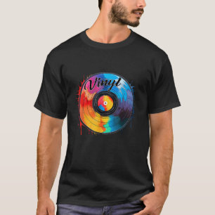 Retro Vinyl Record Player Vintage Turntable Lover  T-Shirt