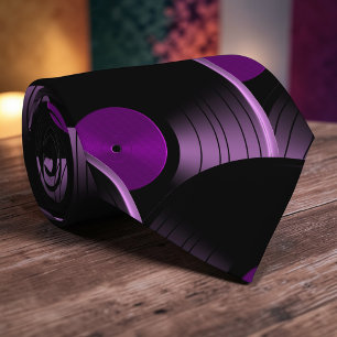 Retro Vinyl Record Pop Culture Necktie Necktie Tie