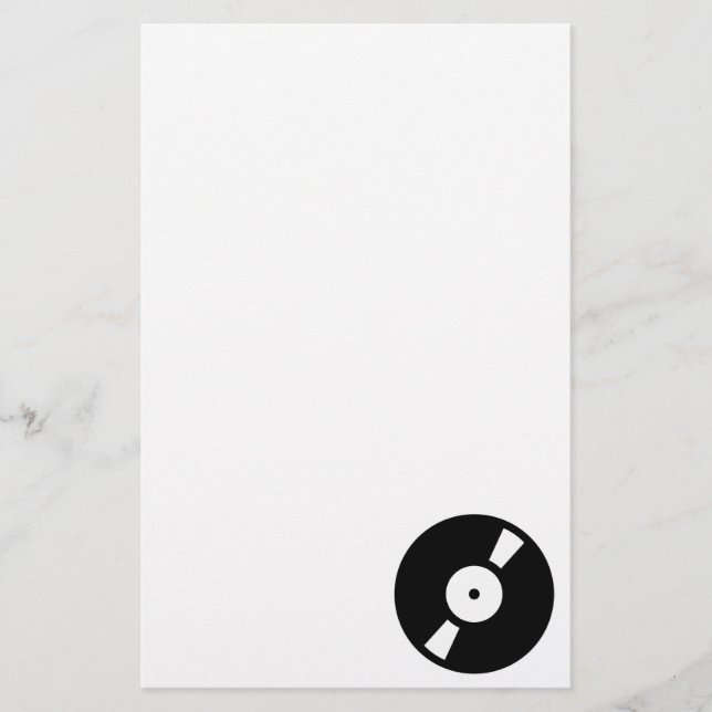 retro vinyl record stationery (Front)