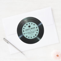 Retro Vinyl Record Turquoise Graduation