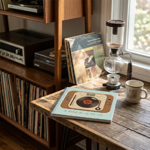 Retro Vinyl Turntable Spiral Notebook 