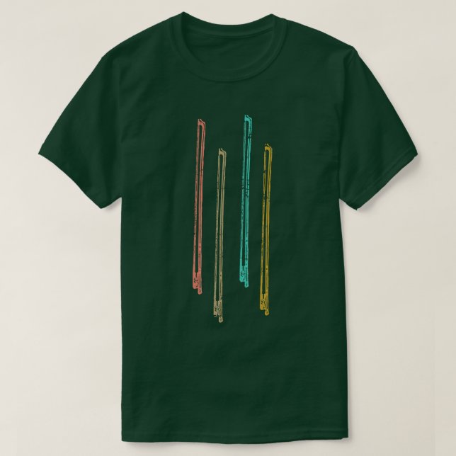 Retro Violin Bow Violin T-Shirt (Design Front)