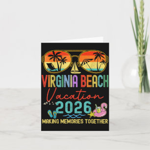 Retro Virginia Beach Vacation 2026 Memories Card