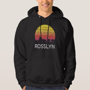 Retro Virginia Rosslyn Skyline Vintage Urban Build Hoodie