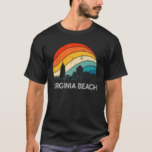 Retro Virginia Virginia Beach Skyline Vintage Urba T-Shirt