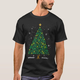 Retro Volleyball Christmas Tree Xmas Volleyball Pl T-Shirt
