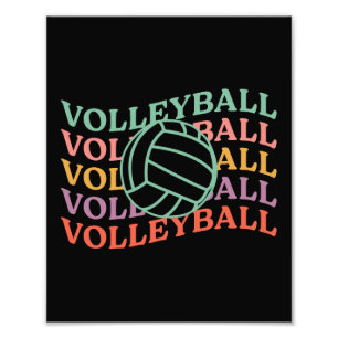 Retro Volleyball Sport Photo Print