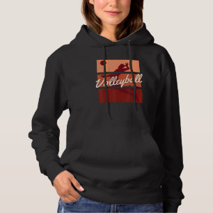 Retro Volleyball Sport Player Coach Vintage Beach  Hoodie
