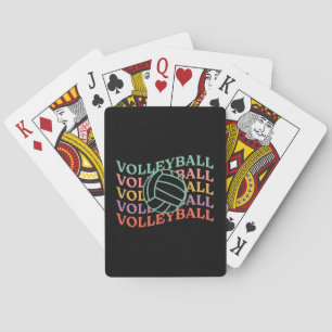 Retro Volleyball Sport Playing Cards